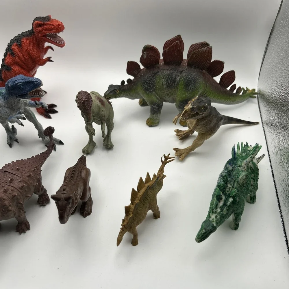 10 Dinosaur Toy Figure Lot T Rex Stegosaurus Ankylosaurus Raptor Kids Toys‎